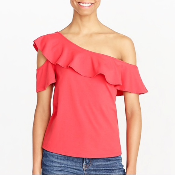 NWT J.Crew One Sleeve Off the Shoulder Top - Picture 3 of 5